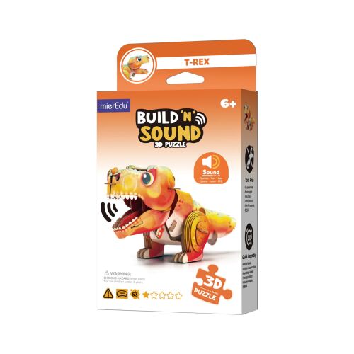 MierEdu - Hangot adó 3D állatos puzzle - T-rex 114088087