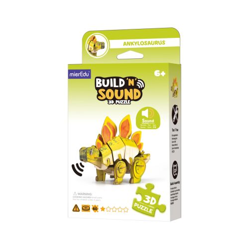 MierEdu - Hangot adó 3D állatos puzzle - Stegosaurus 114088093