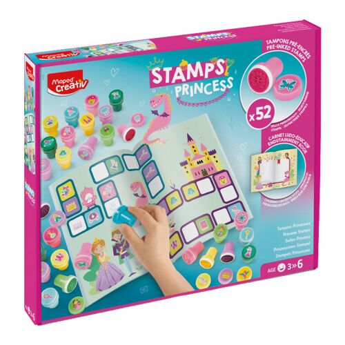 MAPED CREATIV - Nyomdázó készlet, foglalkoztató füzettel - Hercegnős 114088374