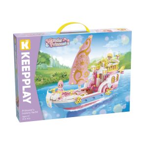 QMAN® 36014 Keepplay – princezná hračka na stavanie luxusnej jachty – 100% kompatibilná so všetkými ostatnými obľúbenými značkami 131651018 - QMAN