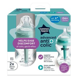Tommee Tippee Advanced Anti-Colic+ 2*260ml cumisüveg - 0+ 114088938 - Tommee Tippee