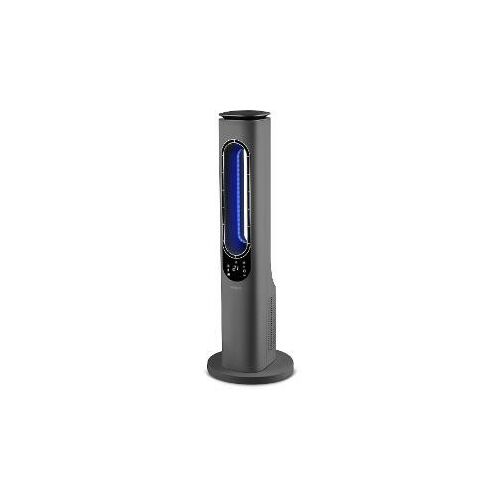 SENCOR SFH 3704SL bladeless tower heater, gray, with blue LED display