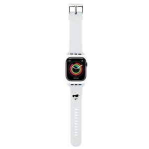 Karl Lagerfeld fehér Choupette Apple Watch szíj 38/40/41mm Apple Watch-on - Okosóra szíj