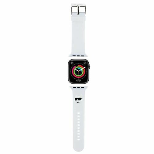 Karl Lagerfeld fehér Choupette Apple Watch szíj 38/40/41mm Apple Watch-on