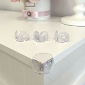 Szilikonos asztal sarok védő, átlátszó, 4 db / cs