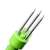 Close-up of the weed puller tool's prongs