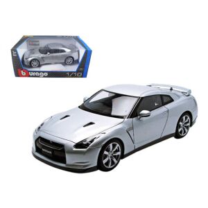 Bburago 1:18 Nissan GTR Ezüst Fém Modellautó - Bburago