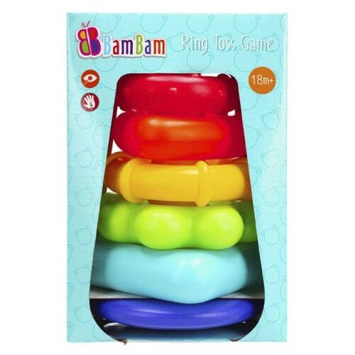 BamBam Színes rakosgatható bébi torony játék a csomagolásban