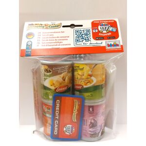 Klein Játékkonzerv Szett - 6 Konzerv és Hitelkártya - Játék Élelmiszer - Klein