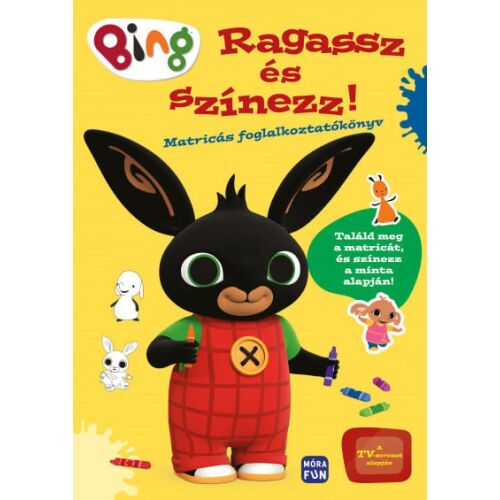 Bing Ragassz és Színezz! matricás foglalkoztató füzet borítója Bing karakterrel - Matricás foglalkoztató füzet