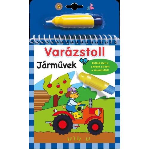 Varázstoll Járművek kifestőkönyv varázstollal - Kifestő foglalkoztató füzet