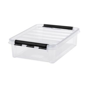 Műanyag tárolódoboz, 8 liter, fekete fogantyúkkal, SMARTSTORE "Classic 14", átlátszó 122868083 - SMARTSTORE