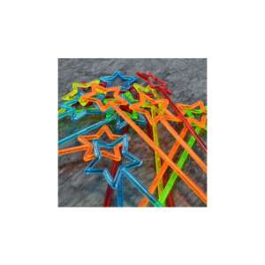 8 farebných miešadiel do koktailov v tvare hviezdy - Barové pomôcky