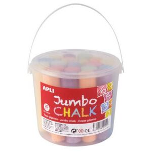 Aszfaltkréta, kerek, jumbo, 20 darabos, APLI, vegyes színek 122876052 - Rajzeszköz