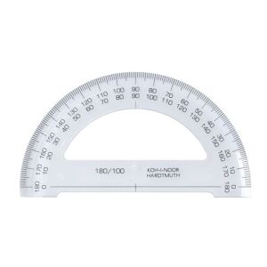 Szögmérő, műanyag, 180 °-os, KOH-I-NOOR 122881353 - Iskolai szögmérő