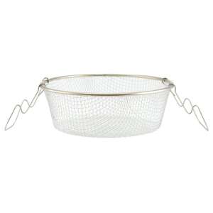 Fritovací kôš z nehrdzavejúcej ocele s rukoväťami, ideálny na hlboké vyprážanie, hranolky, kuracie mäso a iné jedlá - Kuchynské pomôcky