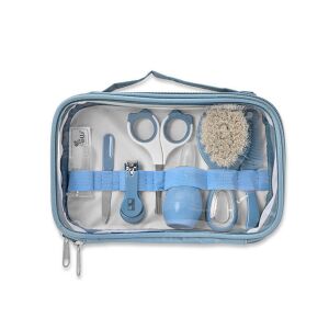 Baby Care ápolási szett átlátszó tartóban - moonlight blue 122894347 - Babaápolási szett