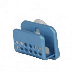 Modrý plastový držiak na špongiu s prísavkou, pre kuchynský drez - Kuchynské pomôcky