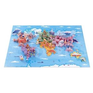 Janod Világ Látványosságai 3D Puzzle Látványosságokkal - Janod
