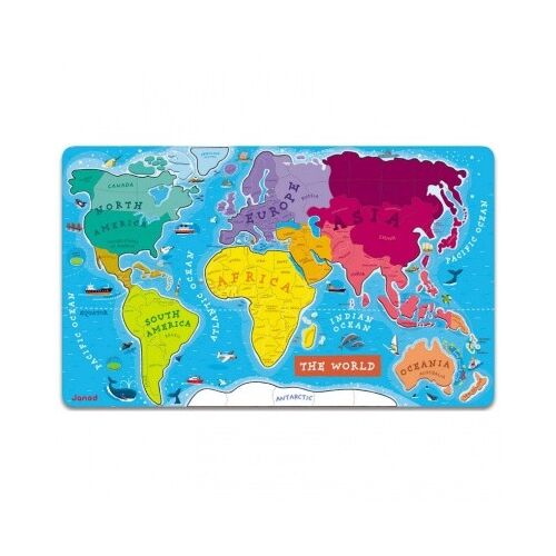 Janod 05504 Mágneses Világtérkép 92 db-os