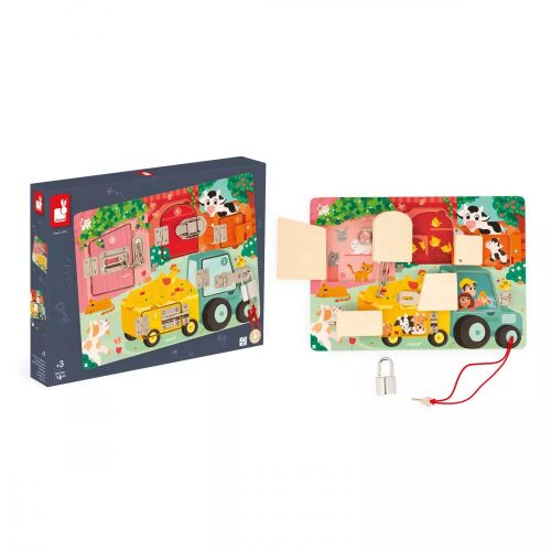 Janod Farm Lakat Tábla - Oktatójáték csomagolással, tanyasi állatok témával