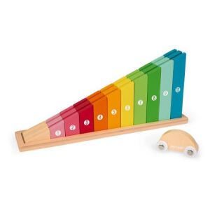 Janod Cresscendo Fa Szám építőkockák játék autóval - Janod