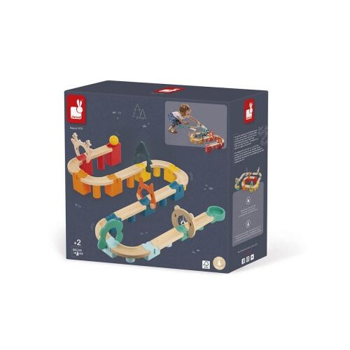 Janod J08044 Erdei állatok fa golyópálya doboz