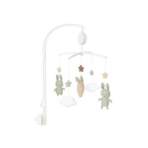 Zenélő kiságyforgó macik és nyuszik, Pasztell zöld Jabadabado