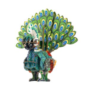 MierEdu Build 'n Sound 3D Páva Puzzle fehér háttérrel - Puzzle & Kirakó