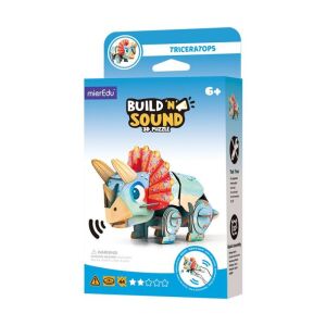 MierEdu Build 'n Sound 3D Puzzle Triceratops csomagolásban - Puzzle & Kirakó