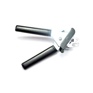 Otvárač na konzervy s čiernymi rukoväťami, chrómovaný povrch, na otváranie konzerv - Otvárače na konzervy