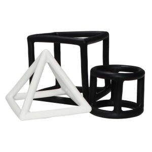Label-Label -Szilikon geometrikus formák rágóka - Fekete&amp;fehér 122913975 - Rágóka