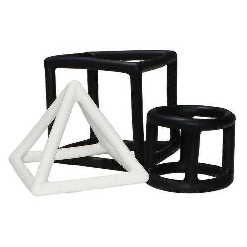 Label-Label -Szilikon geometrikus formák rágóka - Fekete&amp;fehér