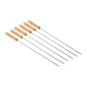 6 sád Grillnyárs s drevenými rukoväťami, ideálne na grilovanie zeleniny a mäsa - Perfect Home Príslušenstvo pre záhradné grily a pečenie