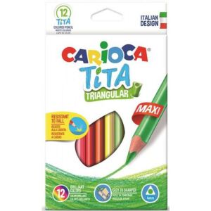 Carioca TITA MAXI 12 darabos háromszögletű színes ceruza készlet - Toll & Ceruza