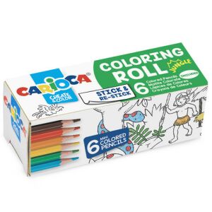 Carioca Dzsungel mini színező henger 6 mini színes ceruzával - Gyermek & Ifjúsági könyv