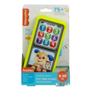 Fisher-Price Смей се и учи 2-в-1 Смартфон с плъзгане и учене в опаковка - Mattel
