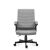 Irodai forgószék teljes elölnézet, kényelmes szürke irodai szék