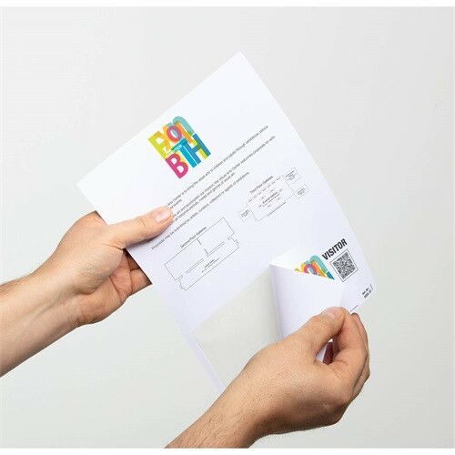 Durable A/4 Foaie de invitație autoadezivă pentru vizitatori - ecuson detașabil pentru vizitatori