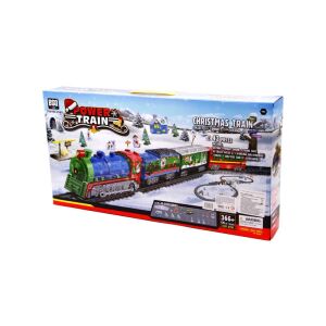 Power Train karácsonyi vonat készlet - 366 cm 146070536 - Vonat, vasúti elem, autópálya