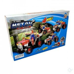 Fémépítő 4in1 - 160 db - munkagépek 146071252 - Fém építőjáték