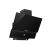 Hausberg HB-2285NG black glass kitchen hood, 3/4 view