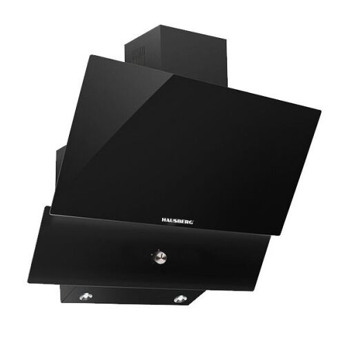 Digestor Hausberg HB-2285NG z čierneho skla, pohľad z uhla