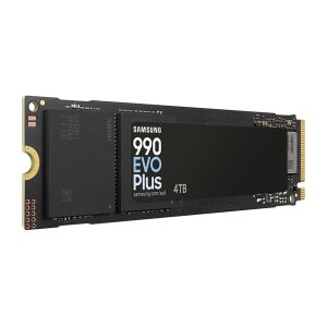 Schräge Ansicht der Samsung 990 EVO Plus 4TB NVMe M.2 SSD - Samsung SSD-Laufwerke