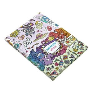 REALSYSTEM Barátság Könyv - Lila borító színes firka illusztrációkkal - REALSYSTEM