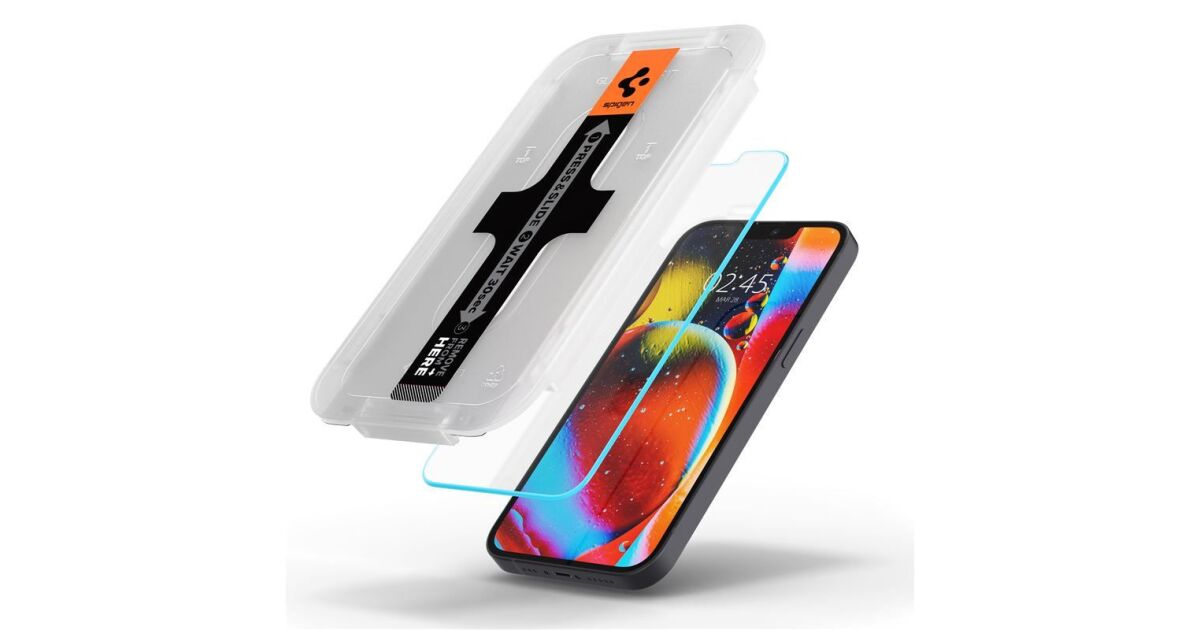 Spigen tR EZ Fit, transparency sensor open 2 Pack - iPhone 13 mini ...