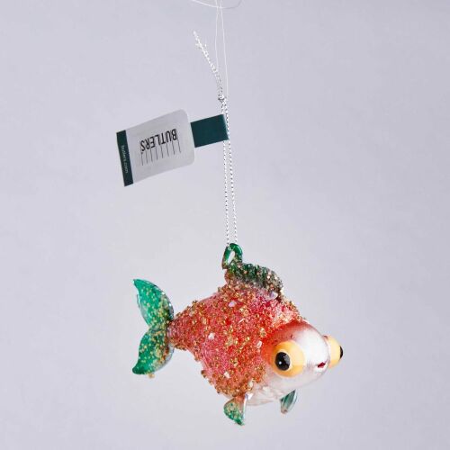 HANG ON üveg karácsonyfadísz, hal gyöngyökkel 114170013
