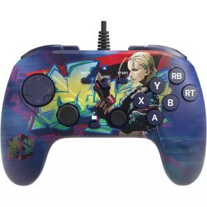 Hori Fighting Commander Octa Cammy Edition kabelgebundenes Controller für PC, mit blauem und lila Design mit Cammy aus Street Fighter 6 - Controller