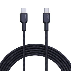 AUKEY CB-NCC1 Fekete USB-C - USB-C töltőkábel - Aukey