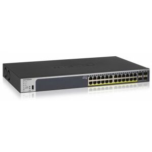 Schräge Ansicht des NETGEAR GS728TPP 28-Port Gigabit Ethernet PoE Smart Switch - Netgear